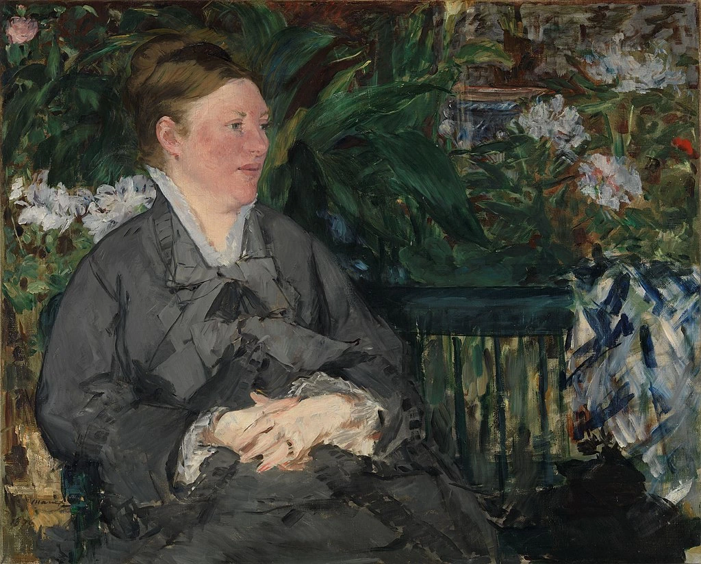   193-Édouard Manet, La signora Manet in conversazione, 1879-National Museum of Art, Architecture and Design